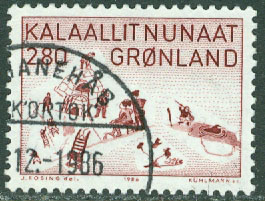 Grönland – F  167 Konst från Thule, 1 kpl stpl