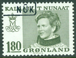 Grönland – F  108 Drottning Margrethe 1.80 kr stpl