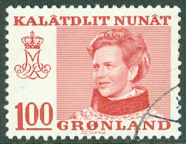 Grönland – F  101 Drottning Margrethe 1.00 Kr stpl