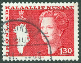Grönland – F  121 Drottning Margrethe. Typ III, 1.30 kr stpl
