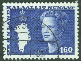 Grönland – F  122 Drottning Margrethe. Typ III, 1.60 kr stpl