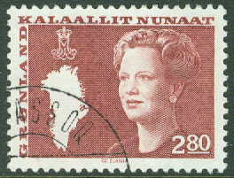 Grönland – F  155 Drottning Margrethe, typ III, 2.80 kr stpl