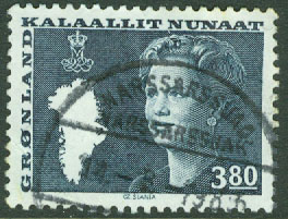 Grönland – F  156 Drottning Margrethe, typ III, 3.80 kr stpl