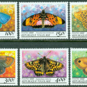 Togo – M 2875-2880 Fjärilar från hela världen, 6 kpl **