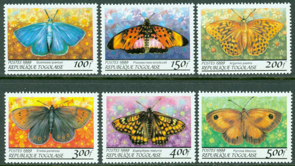 Togo - M 2875-2880 Fjärilar från hela världen, 6 kpl **