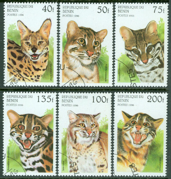 Benin - M  806-811 Vilda kattdjur, 6 kpl stpl