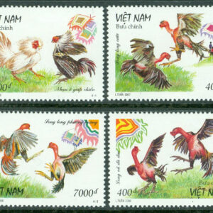 Vietnam – M 3045-3048 Fåglar – Tuppkamper, 4 kpl **
