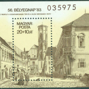 Ungern – M BL 166A Frimärkets Dag 1983, Rådhuset i Buda, block **