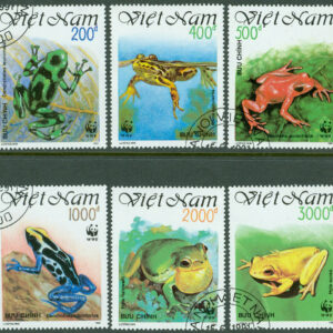 Vietnam – M 2344-2349 WWF, Naturskydd, grodor, 6 ol stpl