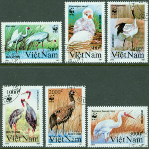 Vietnam – M 2302-2307 WWF, Naturskydd, tranor, 6 ol stpl