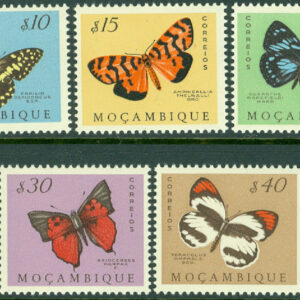 Mocambique – M  417-421 Fjärilar, 5 ol **