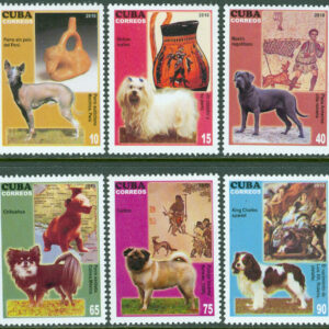 Kuba – M 5363-5368 Hundar och konstverk, 6 kpl **
