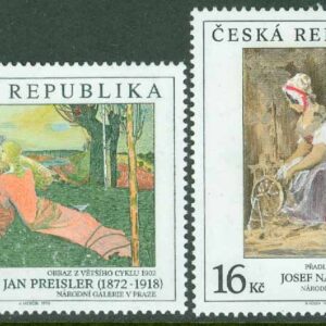 Tjeckien – M  201-202 Konst bl.a. av J Preisler, 2 kpl **