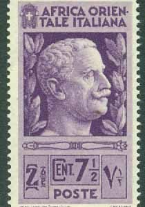 Italienska Östafrika – M    3 Kejsare Viktor Emanuel III, 7½ C *