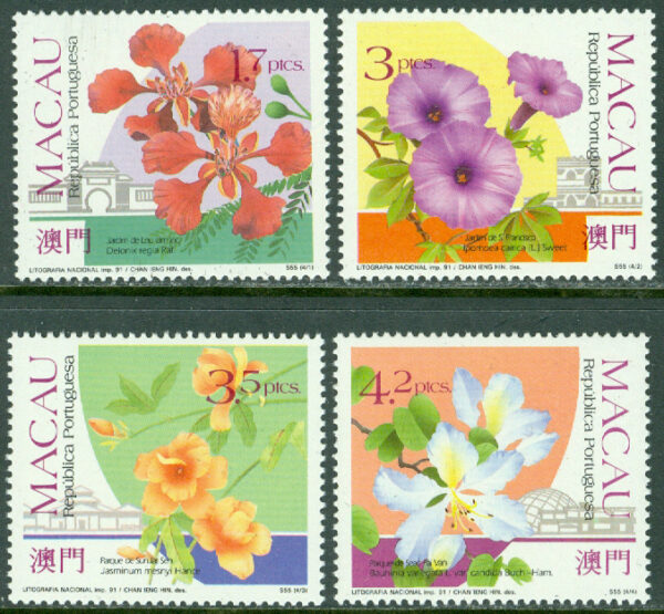 Macau - M  680-683 Blommor, 4 kpl **