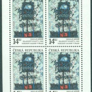 Tjeckien – M    5 Europa 1993. Samtida konst, Miniark kpl **
