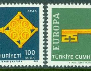 Turkiet – M 2095-2096 Europa CEPT 1968, 2 kpl **