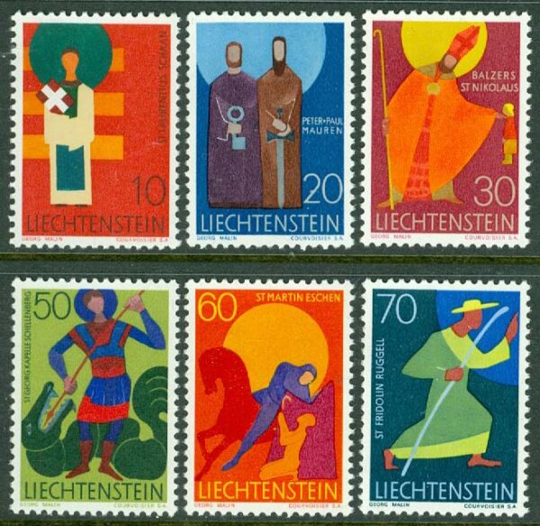 Liechtenstein - M  486-491 Kyrkobeskyddare, 6 ol **