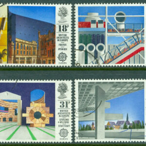 England – M 1105-1108 Europa CEPT 1987 Arkitektur, 4 kpl stpl
