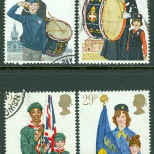 England – M 910-913 Brittiska ungdomsorganisationer, 4 kpl stpl
