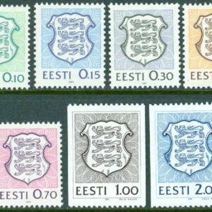 Estland – M  166-173 Bruksmärken – Statsvapen, 8 ol **