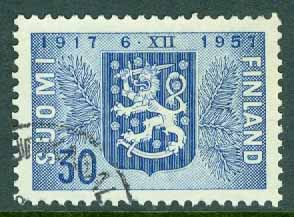 Finland – F  490 Fria Finland 40 år, 1 kpl stpl