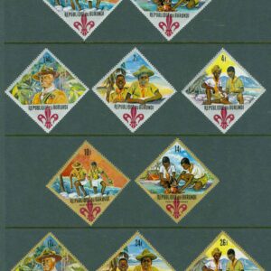 Burundi – M  349-358 A Scouting 60 år – Scoutingträff i Idaho 1967, 10 kpl **