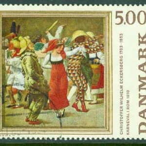 Danmark – F  845 Dansk målarkonst, 5.00 kr stpl