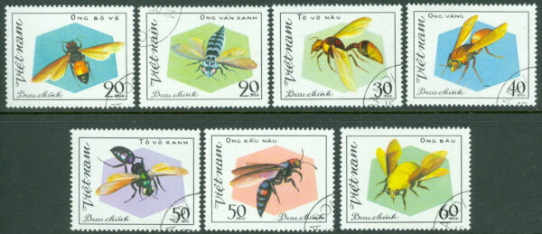 Vietnam - M 1204-1210 Insekter, steklar, 7 ol stpl