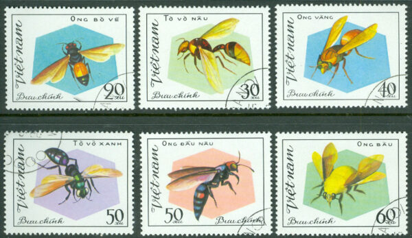 Vietnam - M 1204-1210 Insekter, steklar, 6 ol stpl