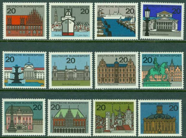 Tyskland - M  416-427 Huvudstäder i förbundsrepublikens länder, 12 kpl **