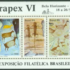 Brasilien – M BL  67 Nat. Frimärksutställning BRAPEX VI, konst. Block kpl **