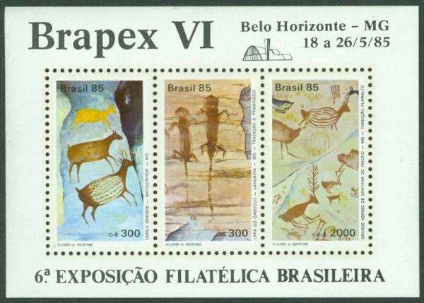 Brasilien - M BL  67 Nat. Frimärksutställning BRAPEX VI, konst. Block kpl **