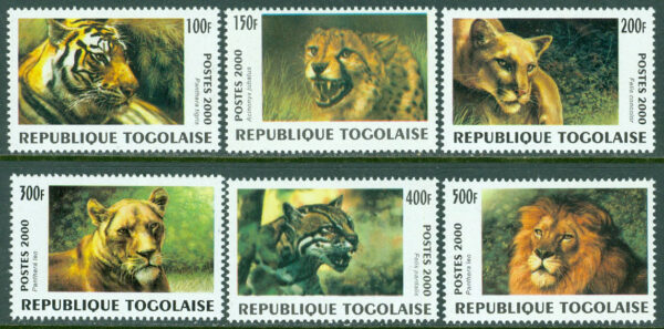 Togo - M 2991-2996 Stora kattdjur, 6 kpl **