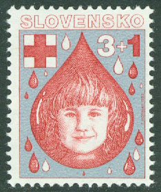 Slovakien – M  182 Röda Korset, 1 kpl **