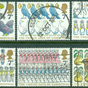 England – M  750-755 Julens tolv dagar, 6 kpl stpl