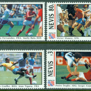 Nevis – M  771-772, 774-775 VM i fotboll i USA 1994, 4 ol **
