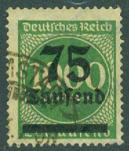 Deutsches Reich – M  288 I Påtryck 75 Tsd på 1000 M stpl