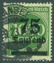 Deutsches Reich – M  288 I Påtryck 75 Tsd på 1000 M stpl