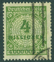 Deutsches Reich – M  316 A Siffertyp 4 Mio M stpl