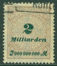 Deutsches Reich – M  326 A Siffertyp 2 Mrd M stpl