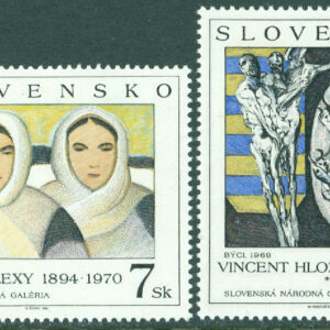Slovakien – M  211-212 Konst från Nationalgalleriet, 2 kpl **