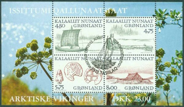 Grönland - F BL  17 Arktiska vikingar, block stpl