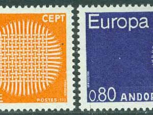 Andorra Fr – M  222-223 Europa CEPT 1970, 2 kpl **