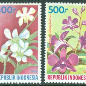 Indonesien – M 1258-1259 Orkidéer, 2 kpl **
