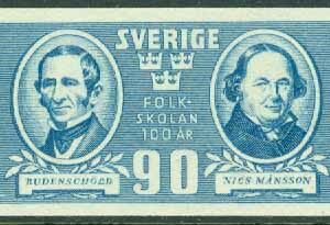 Sverige – F  341 Folkskolan 100 år, 90 öre **