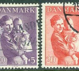 Danmark – F  292-293 Barnhjälp, 2 kpl stpl