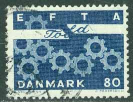 Danmark – F  476a EFTA, 1 kpl stpl