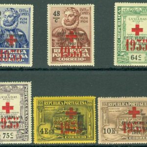 Portugal – M PF   41-46 Portofrihetsmärken för Röda Korset 1933, 6 kpl *