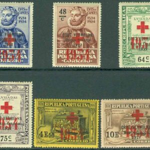 Portugal – M PF   47-52 Portofrihetsmärken för Röda Korset 1934, 6 kpl *